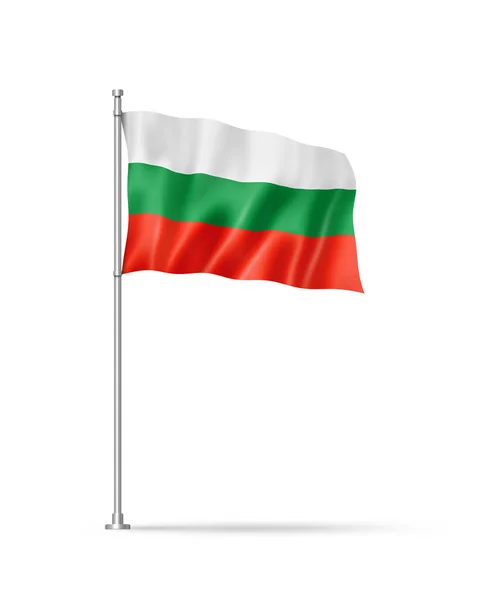 Bulgarije Vlag Illustratie Geïsoleerd Wit — Stockfoto