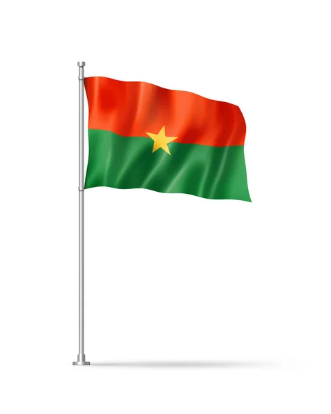 Flagge Burkina Fasos Illustration Isoliert Auf Weiß — Stockfoto