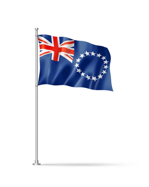 Cook Islands Flag Illustration Isolated White — Stock Photo, Image