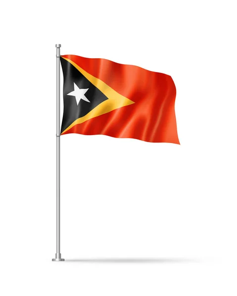 Bandeira Timor Leste Ilustração Isolada Sobre Branco — Fotografia de Stock