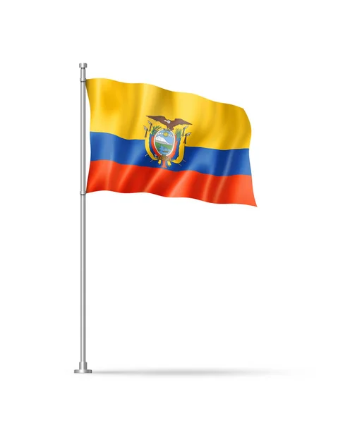 Ecuador Flag Illustration Isolated White — Stock Photo, Image