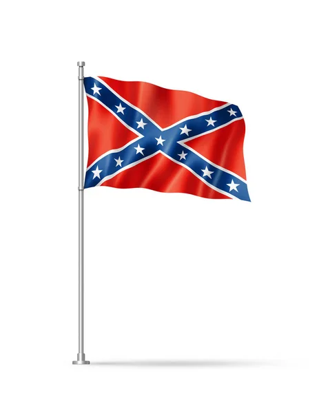 Confederate Flag Illustration Isolated White — Stock Photo, Image