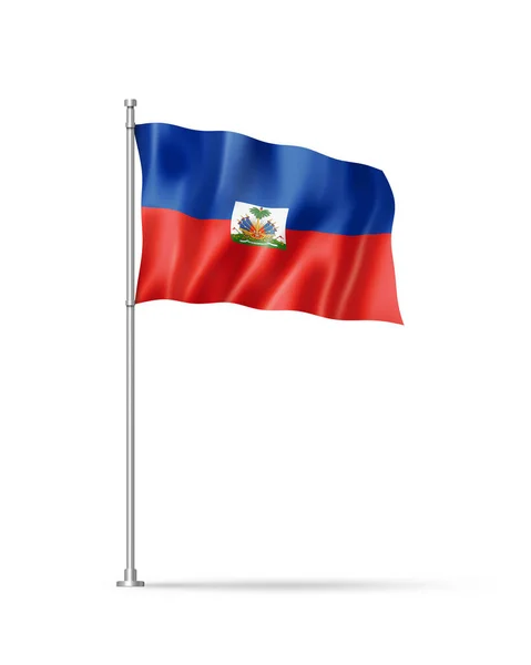 Flaga Haiti Ilustracja Izolowany Białym — Zdjęcie stockowe