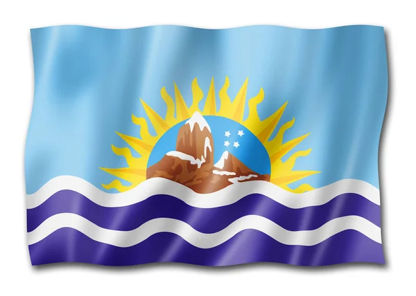 Bandera Provincia Santa Cruz Argentina Ondeando Colección Pancartas Ilustración —  Fotos de Stock
