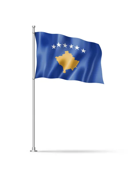 Bandeira Kosovo Ilustração Isolada Sobre Branco — Fotografia de Stock