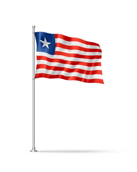 Bandera Liberia Ilustración Aislada Blanco —  Fotos de Stock