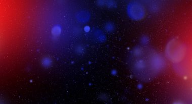 Mavi ve kırmızı renkli yıldızlı gökyüzü, yatay galaksi arkaplan pankartı