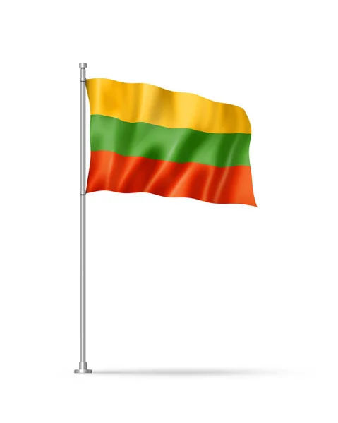 Lithuania Flag Illustration Isolated White — Stock Photo, Image