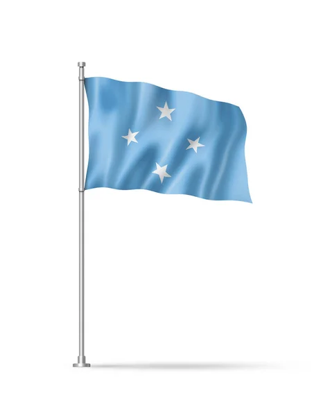 Флаг Микронезии Иллюстрация Изолированный Белом — стоковое фото