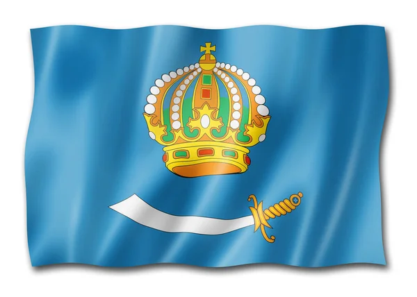 Astrakhan State Oblast Flag Russia Waving Banner Collection Illustration — Stock Photo, Image