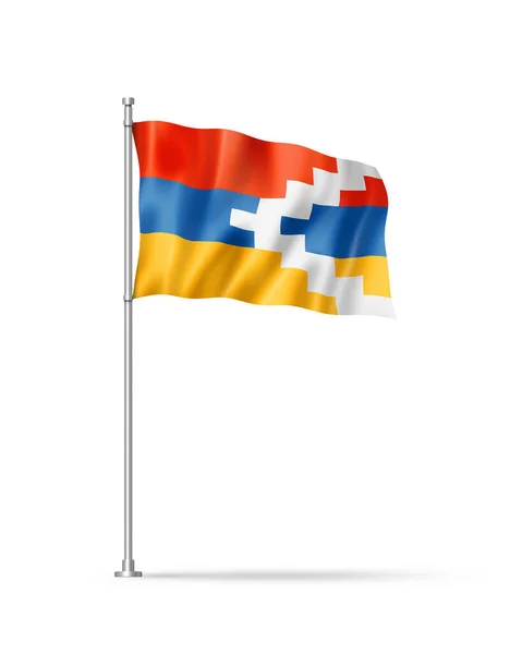 Bandera Nagorno Karabaj Ilustración Aislada Blanco — Foto de Stock