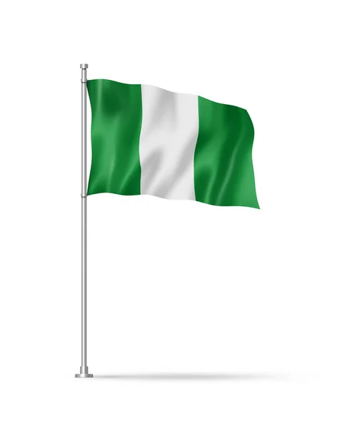 Nigeria Bandiera Illustrazione Isolato Bianco — Foto Stock