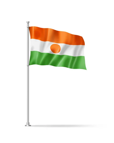 Niger Flag Illustration Isolated White — Stock Photo, Image