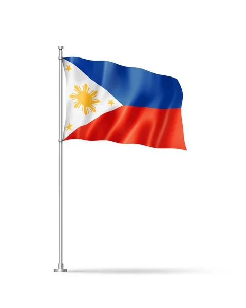 Σημαία Φιλιππίνων Απεικόνιση Απομονώνονται Λευκό — Φωτογραφία Αρχείου