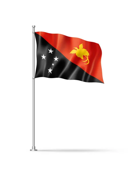 Papua New Guinea Flag Illustration Isolated White — Stock Photo, Image
