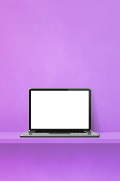 Laptop Computer Purple Shelf Vertical Background Illustration — Fotografia de Stock
