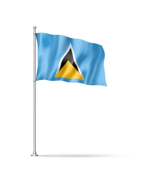 Saint Lucia Flag Illustration Isolated White — Stock Photo, Image