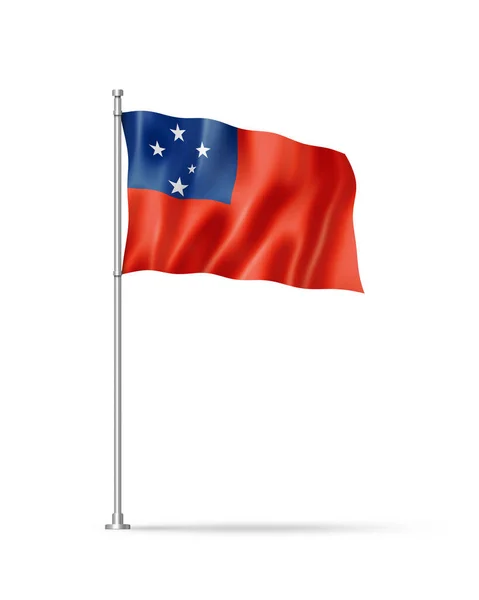 Samoa Flag Illustration Isolated White — Stock Photo, Image