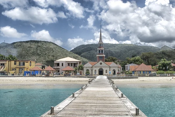 Pontoon in Anses d'Arlet, Martinique Royalty Free Stock Images