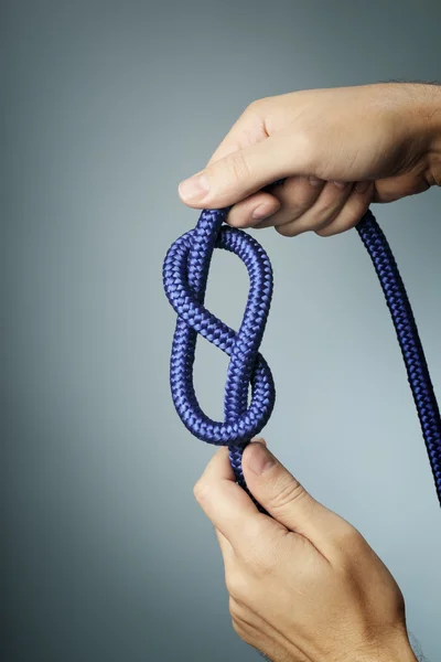 Figure of eight knot — Stock Photo, Image