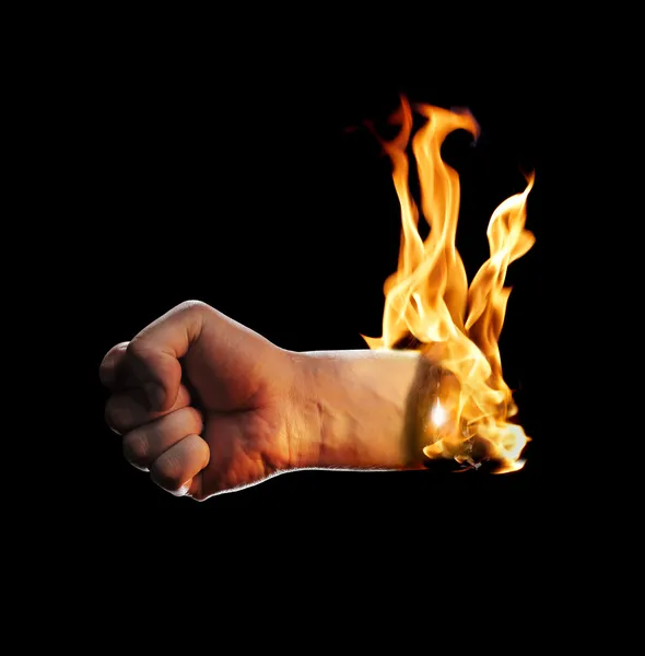 Burning Hand — Stock Photo, Image