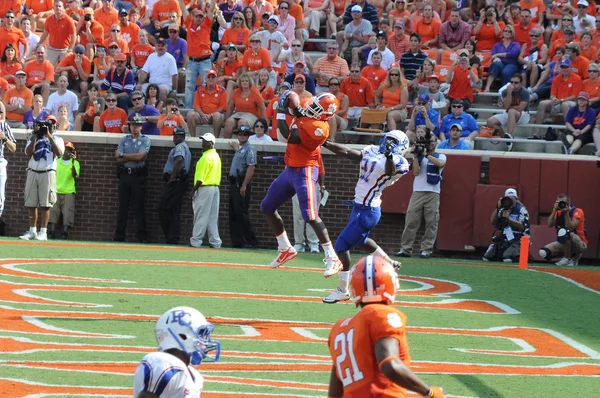 Dwayne Allen di Clemson prende un passaggio da touchdown — Foto Stock