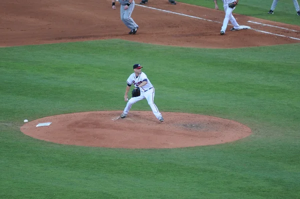 Atlanta braves sürahi tim hudson — Stok fotoğraf