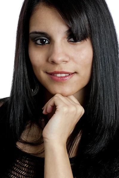Retrato de uma jovem hispânica feminina Imagens De Bancos De Imagens