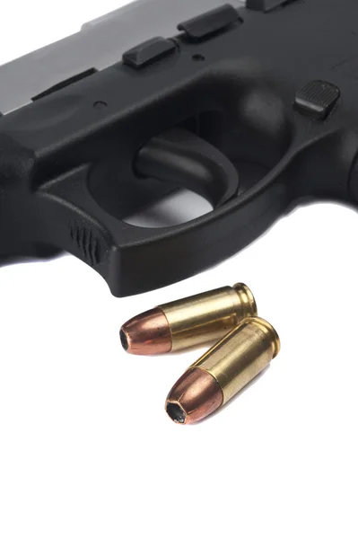 Close up of Gun and Ammunition — Stock Photo, Image