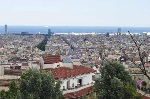 Panorama der stadt barcelona — Stockfoto