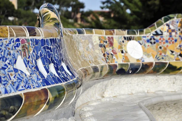 Mosaico cerâmico em Park guell — Fotografia de Stock