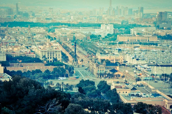Bella vista della città da un'altezza — Foto Stock