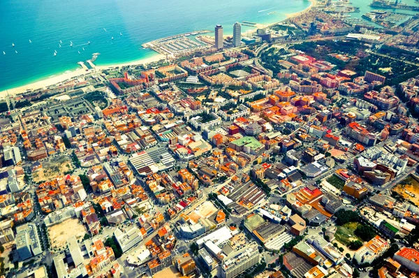 Yükseklikten şehir güzel görünümü