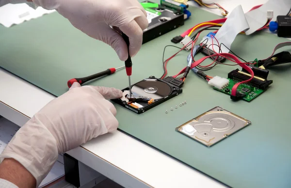 Laboratório de recuperação de dados — Fotografia de Stock