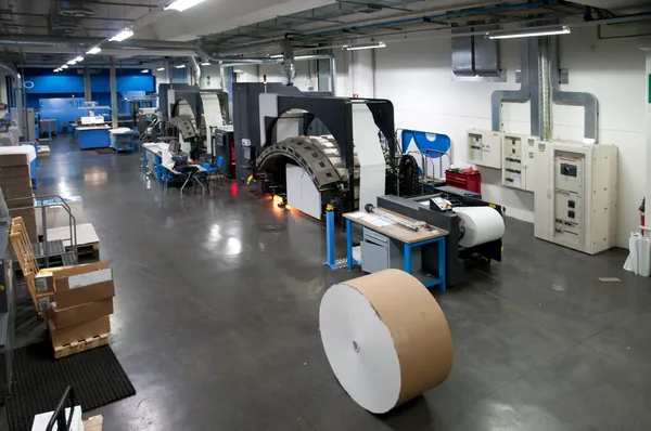 인쇄 기계: 디지털 웹 프레스 — 스톡 사진