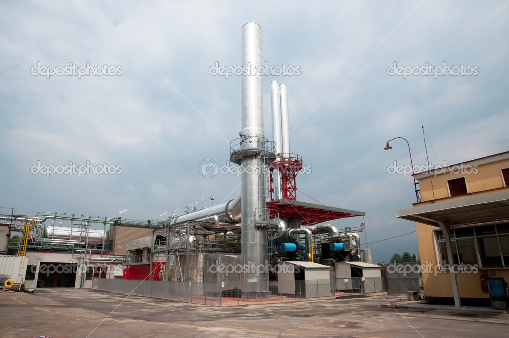 Paper and pulp mill Cogeneration plant — Stock Photo © moreno