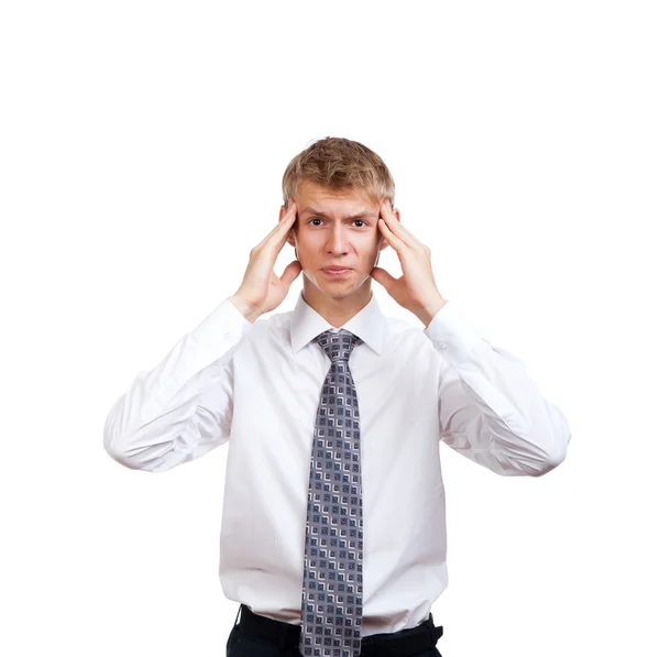 Handsome young business man happy smile — Stock Photo, Image