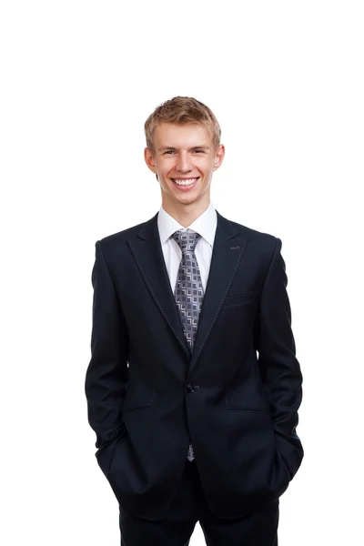 Handsome young business man happy smile Royalty Free Stock Images