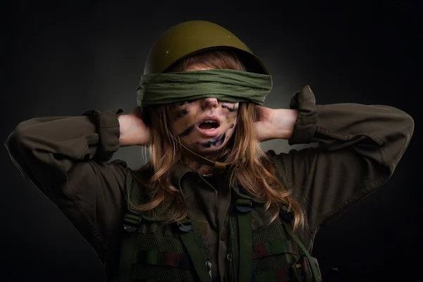 Militar chica — Foto de Stock