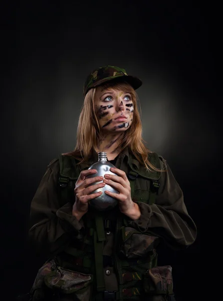 Militar chica —  Fotos de Stock