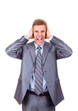 çığlık öfkeli öfkeli deli iş adamı