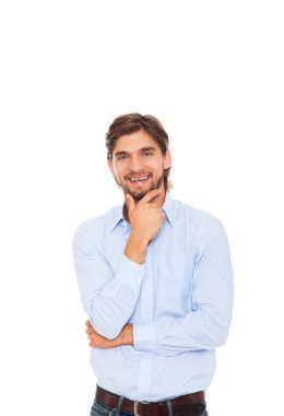 Yakışıklı genç iş adamı.