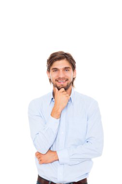 Yakışıklı genç iş adamı.