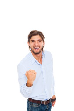 Başarılı heyecan iş adamı