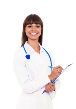 tıbbi doktor kadın gülümseme yazma