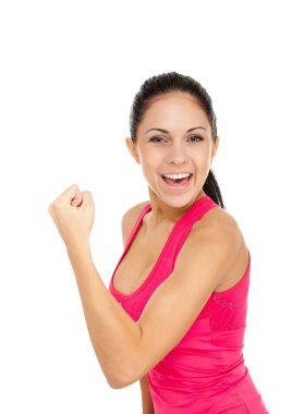 Spor fitness kadın göstermek pazı