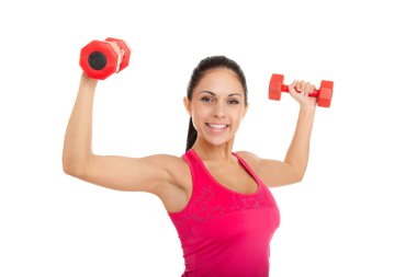 spor salonunda sağlıklı genç kız