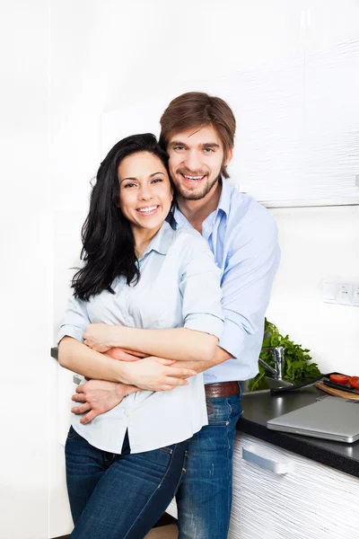 Couple at their kitchen — Stock Photo, Image