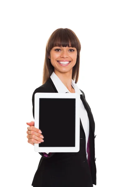 Zakelijke vrouw met een tablet computer — Stockfoto