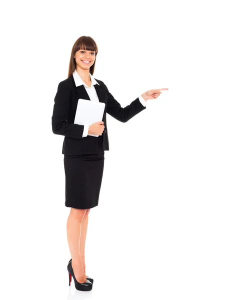 Business woman with tablet — Stock Photo, Image